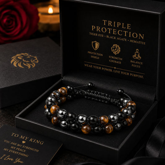 Tiger Eye Triple Protection Bracelet