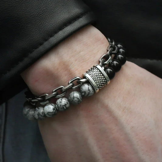 Tiger Eye  Link Chain Bracelet