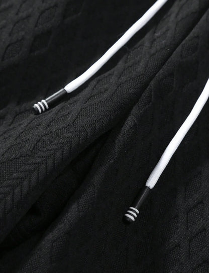 Men’s Waffle Knit Button Down Shirt & Shorts Set