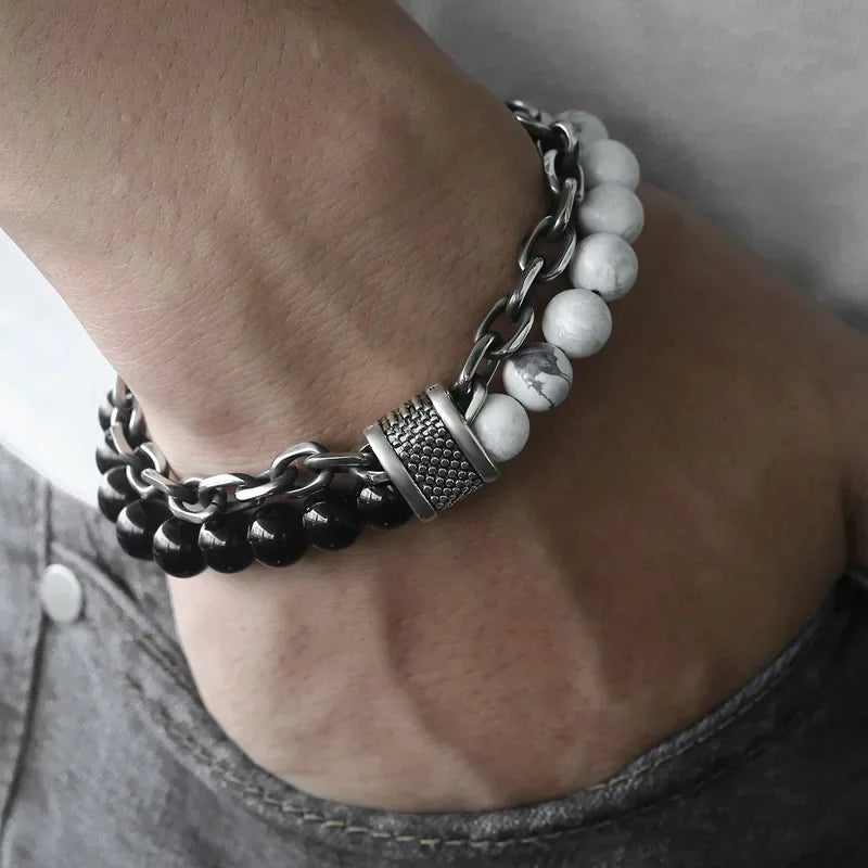 Tiger Eye  Link Chain Bracelet